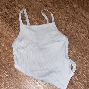 Powder blue low-back bodysuit